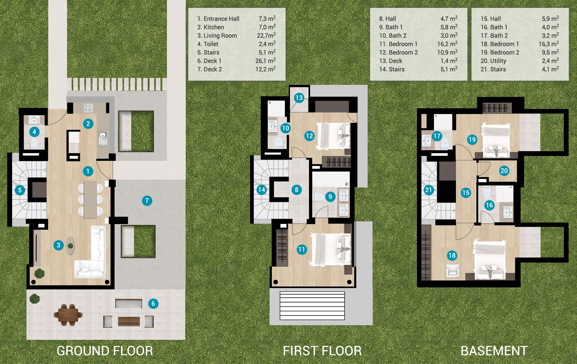 B4 Villa Kat Planları
